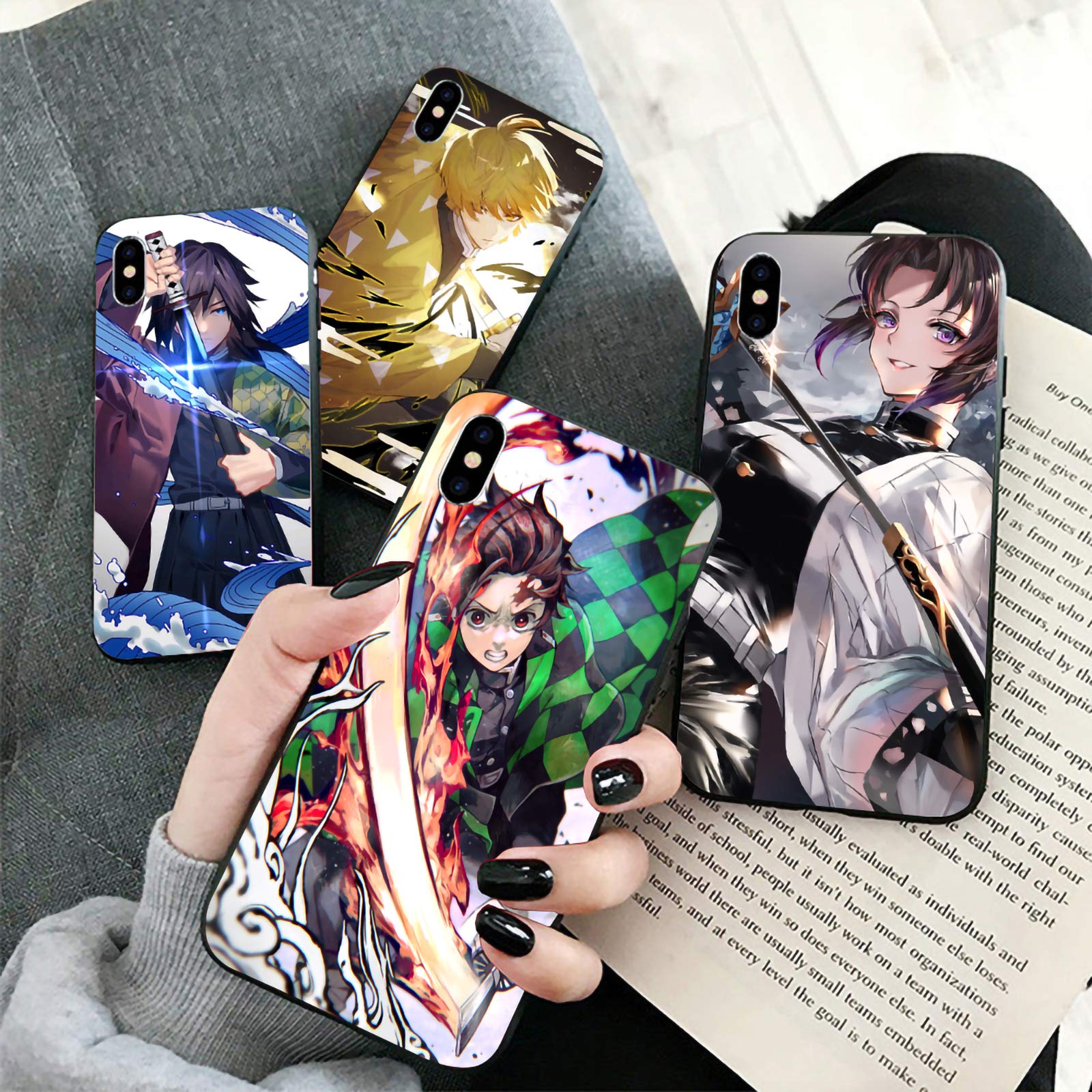 iPhone 12 Pro Max Case Demon Slayer Anime Cover [with Demon Slayer